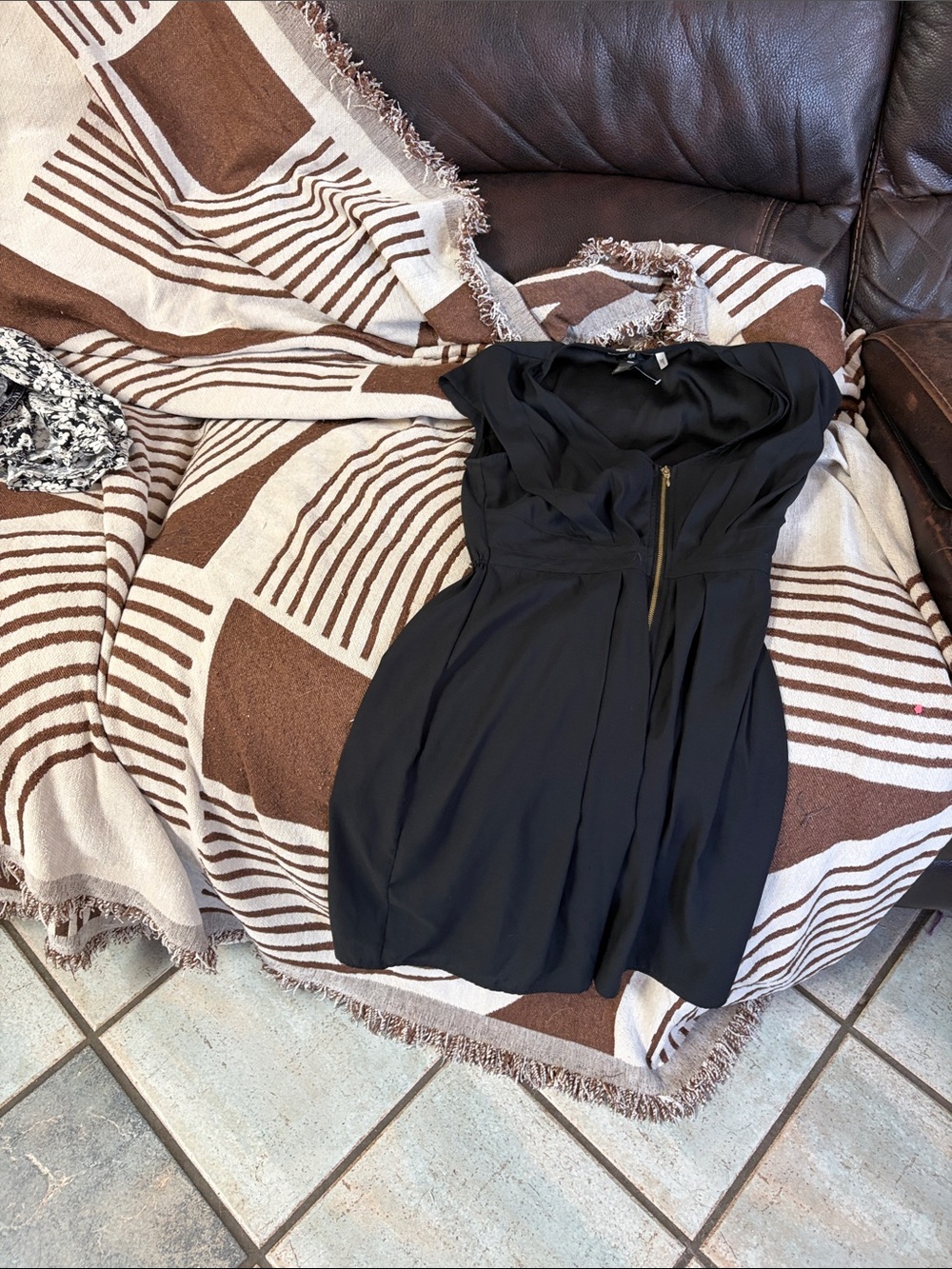 Classic Black Strapless Cocktail Dress with Front Zip Detail